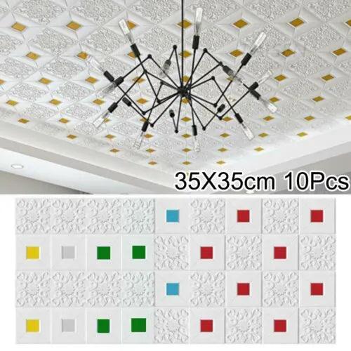 10pcs Foam Wall Sticker for 3D Tile Brick Effect Waterproof and Self Adhesive - Furniture4Design