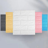 10pcs Large Soft 3D Tile Brick Wall Sticker Waterproof Self-Adhesive Foam Panel - Furniture4Design