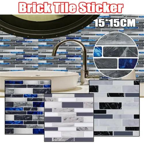 10PCS Large Soft Tile Brick Wall Sticker Self-Adhesive Waterproof Panel - Furniture4Design