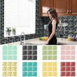 10PCS Mosaic Tile Stickers Self-adhesive Stick Bathroom Kitchen Home Wall De ! - Furniture4Design