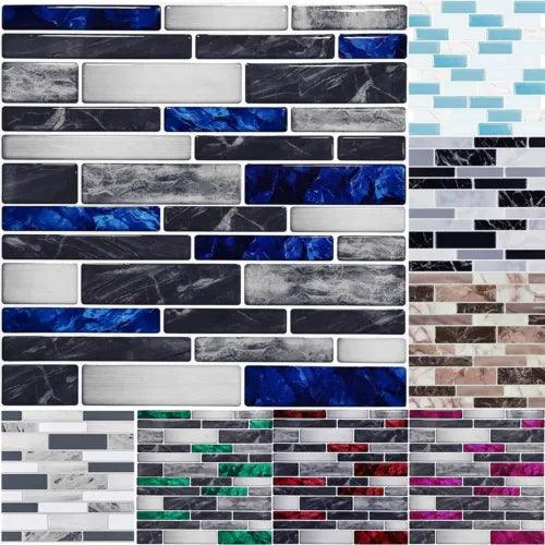 10pcs Self Adhesive Tile Sticker Kitchen Bathroom Wall Sticker Decoration - Furniture4Design