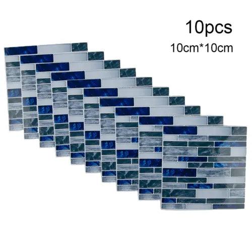 10pcs Self Adhesive Tile Sticker Kitchen-Bathroom Wall Sticker Decoration Useful - Furniture4Design