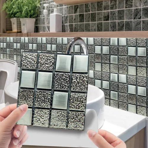 10X Kitchen 3D Tile Mosaic Wall Stickers Waterproof Bathroom Self Adhesive Decal - Furniture4Design