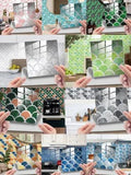 10x Kitchen Tile Sticker Bathroom Mosaic Wall Sticker Self Adhesive Home Decor. - Furniture4Design