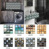 10x Mosaic Tile Stickers Stick On Bathroom Kitchen Home Wall Decal Self-adhe # - Furniture4Design