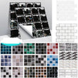 10xTile Stickers Self-adhesive Mosaic Stick on Kitchen Bathroom Decor Wall Decal - Furniture4Design