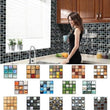 1/10x Mosaic Tile Stickers Stick Bathroom Kitchen Home Wall Decal Self-adhe ! - Furniture4Design