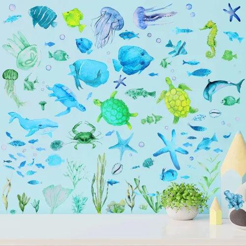 116PC WALL STICKER FISH DECAL OCEAN UNDER THE SEA VINYL MURAL ART HOME ROOM DECO - Furniture4Design