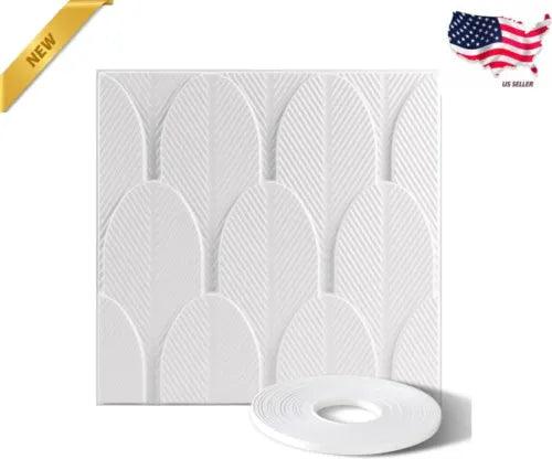 12 Pack Cactus Design 3D Wall Panels Peel and Stick, Decorative PVC Wall Tiles - Furniture4Design