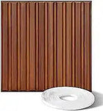 12 PCS 3D Slat Wall Panels, 19.7" x 19.7", Faux Wood PVC Wall Tiles, Rosewood - Furniture4Design