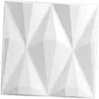 12 PCS Diamond Design 3D Wall Panels Peel and Stick, 19.7" x 19.7", PVC White - Furniture4Design