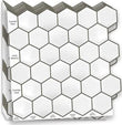 12-Sheet Hexagon Peel and Stick Tile Backsplash, 3D Self-Adhesive Subway Tile St - Furniture4Design