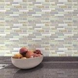 12"x12" Peel and Stick Tile Self Adhesive Mosaic Backsplash Kitchen 3D Wallpaper - Furniture4Design