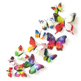 12pc 3D Butterfly Wall Stickers Decals Home Bathroom Decor DIY Removable Rainbow - Furniture4Design