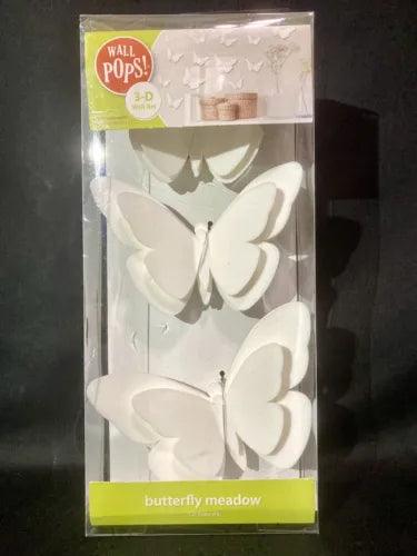 12pc 3D Butterfly Wall Stickers Decals Home Decor Removable. White. New Open Box - Furniture4Design