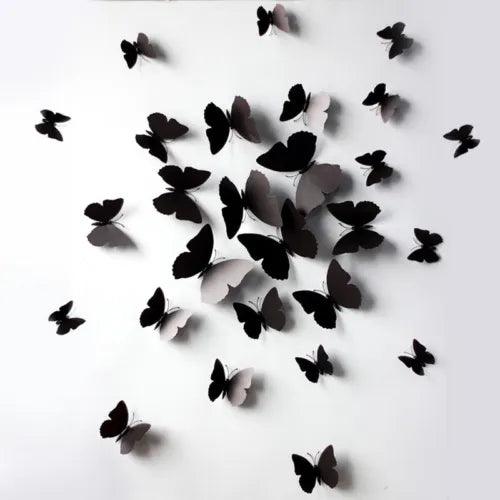 12pcs 3D Butterfly Fridge Magnets Wall Stickers Art Decoration Child Kids Room - Furniture4Design