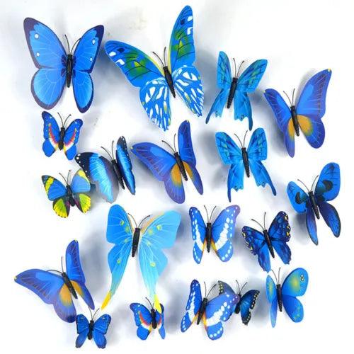 12pcs 3D Butterfly Stickers Wall PVC kid Room Art Decal Home Room Decoration - Furniture4Design