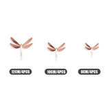 12pcs 3D Metallic Copper Posable Wings Rose Gold Dragonflies Sets - Furniture4Design