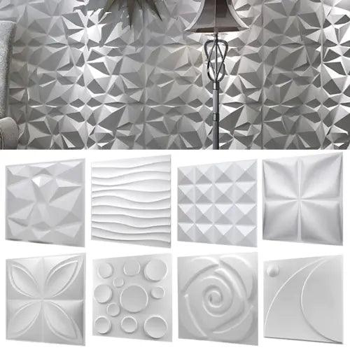 12PCS 3D Wall Panels PVC Plastic 30cm Ceiling Decor Wallpaper Tiles Cladding - Furniture4Design