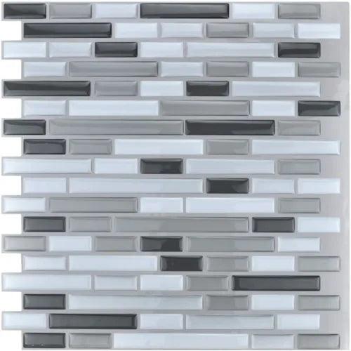 12x12 Azulejos Adhesivos 3D 6 Pcs Para Decorados De Pared Baño Cocina Cuadrado - Furniture4Design