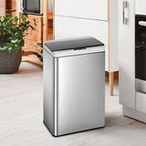 13 Gallon 50 Liter Automatic Touch Free High-capacity Stainless Steel Waste Bin - Furniture4Design