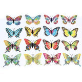 16pcs 3d Butterfly Wall Decor Cute Butterflies Wall Stickers Laser Wings 11/15cm - Furniture4Design