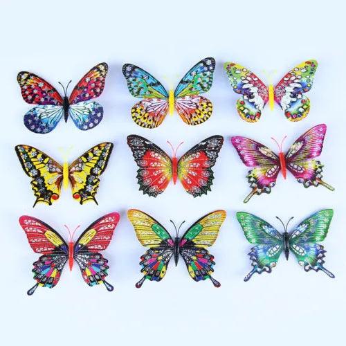 16x 11/15cm Butterfly Wall Stickers 3D Art Decals Decorations Decor Reflection - Furniture4Design