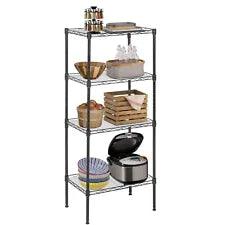 18L x 12W x 44H Wire Shelves Metal Shelf with 4 PP Sheets Storage Shelves 4 - Furniture4Design