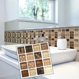 18pcs Mosaic Self-adhesive Bathroom Kitchen Decor Home Wall 3D Tile Stickers - Furniture4Design