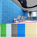 1PC 3D Tile Brick Wall Sticker Waterproof Self-adhesive Foam Panel Wallpaper - Furniture4Design