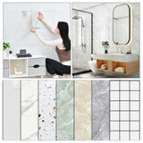 1Pcs Imitation Marble 3D Wall Sticker Tile Grid Self-adhesive Wall Paper - Furniture4Design