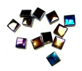 1x1 Iridescent Decorative Arts and Crafts Glass Mosaic Tile PACK OF 10 PIECES - Furniture4Design