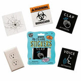 20 3D Prank Stickers Voice Clap Activated Biohazard Crack Glass Outlet bin 231 - Furniture4Design