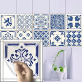 20 PCS 3D BLUE DESIGN TRANSFER SELF-ADHESIVE BATHROOM KITCHEN WALL TILE STICKER - Furniture4Design