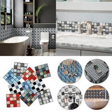 20Pcs 3D Self-Adhesive Mosaic Tile Stickers PVC Kitchen Bathroom Wall Decor - Furniture4Design