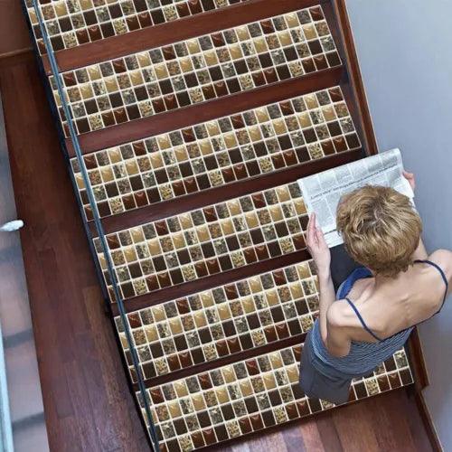 20PCS Self Adhesive Mosaic Brick Tile 3D Sticker 10*10cm Bathroom Wall Stickers - Furniture4Design