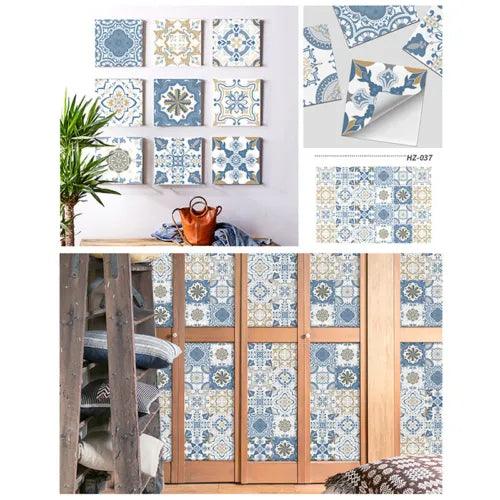 24pcs 3D Mosaic Tile Stickers Self-adhesive Kitchen Home Bathroom Wall Art Decor - Furniture4Design