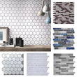 2/4X Mosaic 3D Wall Sticker Self Adhesive Kitchen Bathroom Waterproof Wall Tile - Furniture4Design