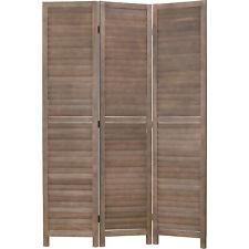 3 Panel Wood Room Divider 4.3 Ft Tall Privacy Wall Divider 67.7" x 16.9" - Furniture4Design