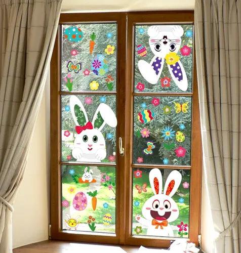 361PCS WALL STICKER EASTER BUNNY DECAL WINDOW CLINGS VINYL MURAL HOME ROOM DECOR - Furniture4Design