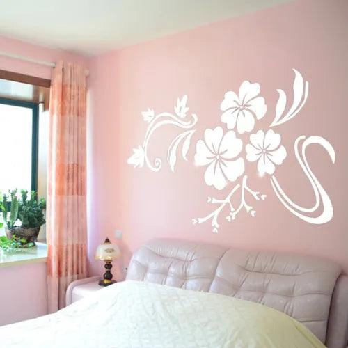 3D Acrylic Crystal DIY Flower Rattan Wall Art Sticker Decal Mirror BedroomLiving - Furniture4Design