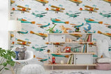 3D Aircraft Cloud Sky White Self-adhesive Removeable Wallpaper Wall Mural1 3223 - Furniture4Design