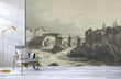 3D Architecture Bridge Sea Self-adhesive Removeable Wallpaper Wall Mural1 3733 - Furniture4Design