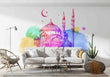 3D Architecture Moon Star Colours Self-adhesive Removeable Wallpaper Wall Mural1 - Furniture4Design