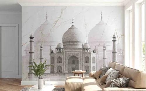 3D Architecture Tower White Self-adhesive Removeable Wallpaper Wall Mural1 722 - Furniture4Design