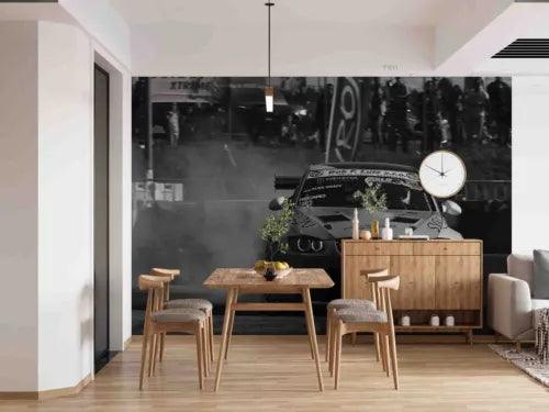 3D Automobile Person Indicator Self-adhesive Removeable Wallpaper Wall Mural1 - Furniture4Design