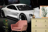 3D Automobile White Self-adhesive Removeable Wallpaper Wall Mural1 1038 - Furniture4Design