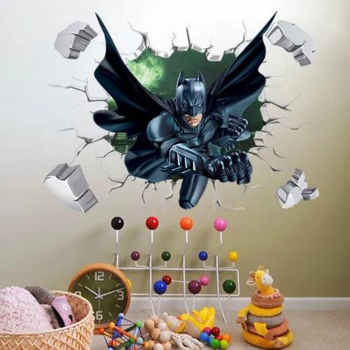 3D Batman Wall Stickers Removable Cartoon Kids Room Nursery Vinyl Home Decal Art - Furniture4Design