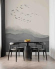 3D Bird Mountain Fog Sky Self-adhesive Removeable Wallpaper Wall Mural1 3305 - Furniture4Design