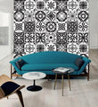 3D Black Tile Pattern G1999 Wallpaper Wall Murals Removable Self-adhesive Erin - Furniture4Design